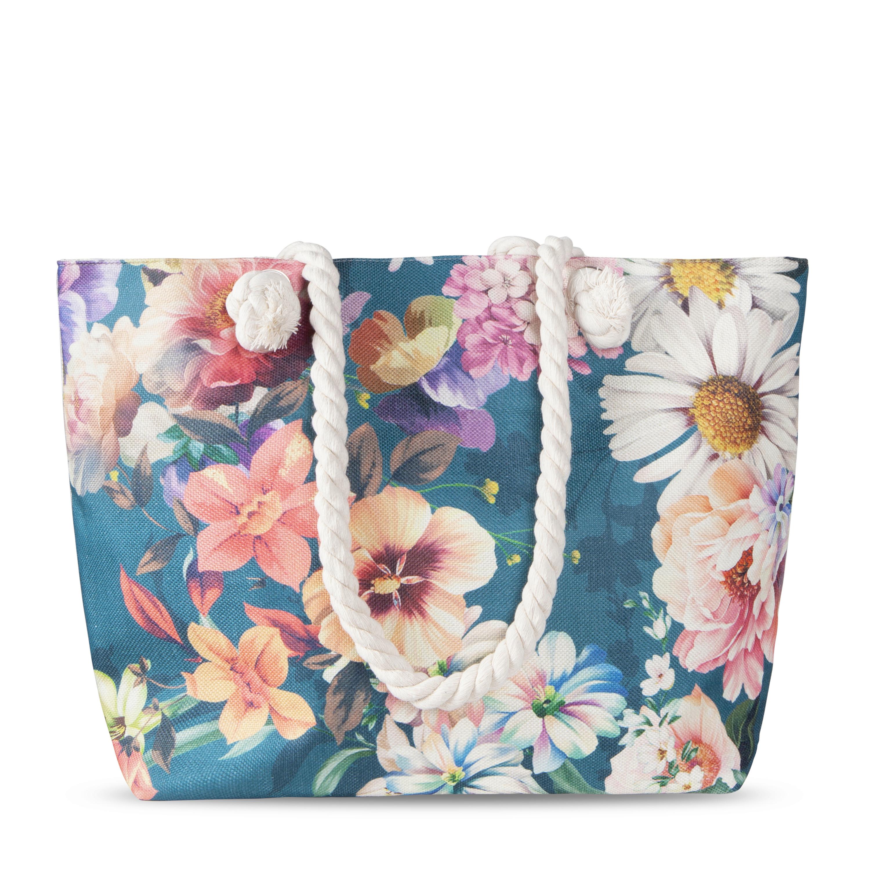 Strandtasche Novara Blau 43x60 Cm - Blau, KONVENTIONELL, Textil (43/60cm)