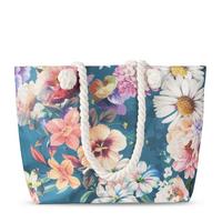 Strandtasche Novara Blau 43x60 cm - Blau, KONVENTIONELL, Textil (43/60cm)