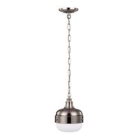 Hängeleuchte Fe-Cadence-1p-Bs - Edelstahlfarben/Nickelfarben, KONVENTIONELL, Glas/Metall (20.3/43.2cm) - Elstead Lighting