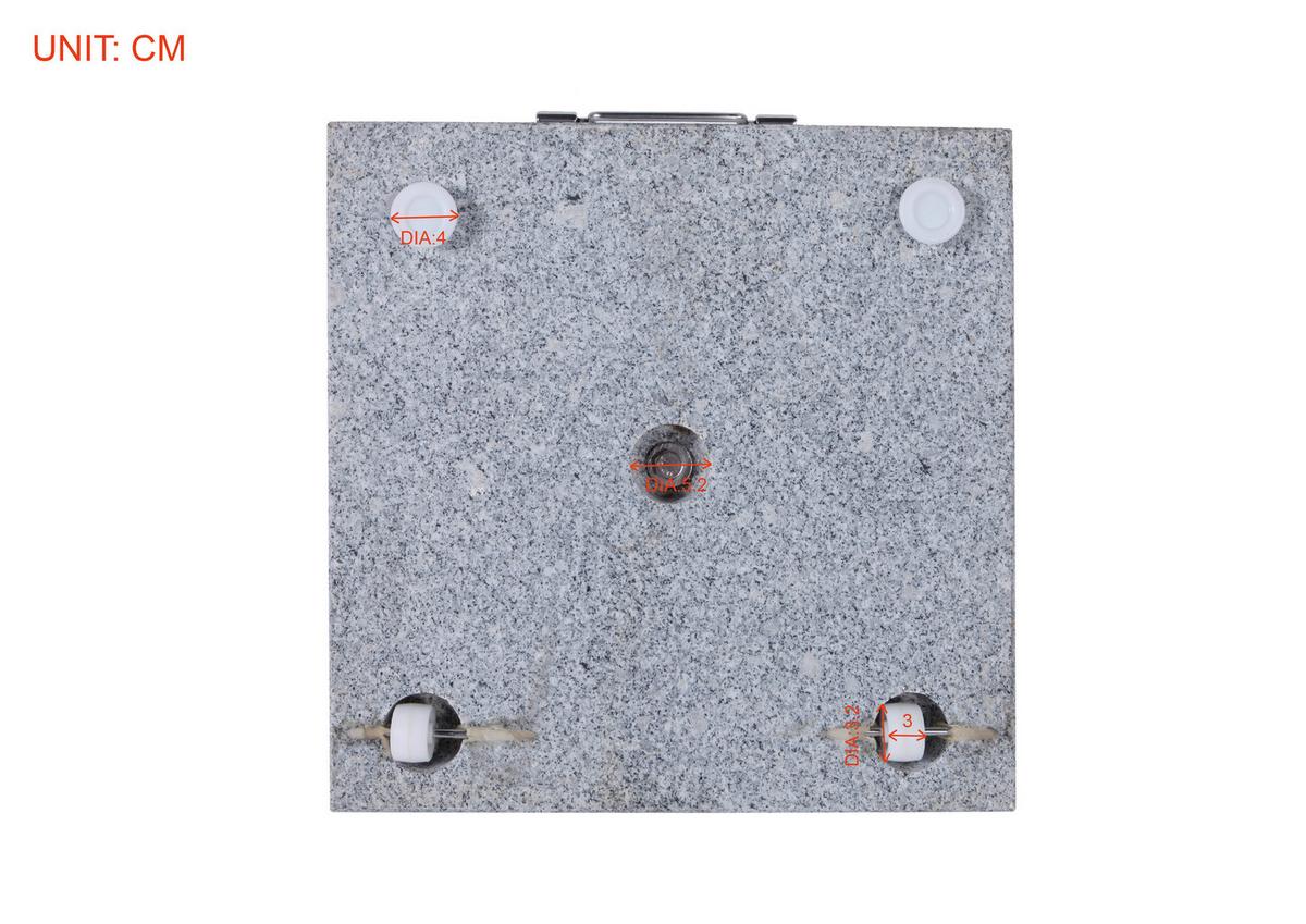 Sonnenschirmständer Sydney - Grauweiß, MODERN, Stein/Metall (45/38/45cm) - Beldano