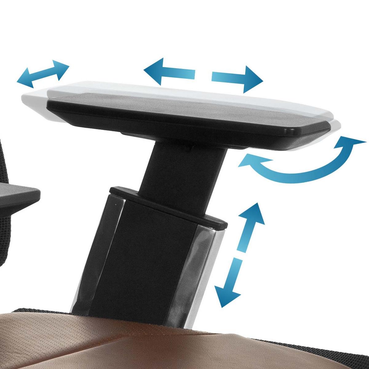 Bürostuhl mit verstellbaren 4-D-Armlehnen