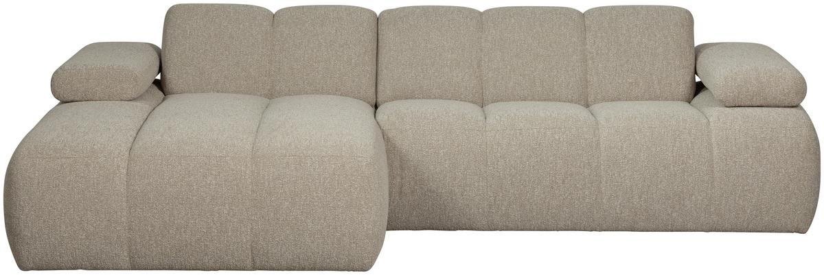 Ecksofa Mojo Beige S: 160x284 Cm - Beige/Schwarz, Design, Textil (160/284cm) - Livetastic