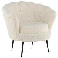 Sessel Calais - Schwarz/Weiß, Design, Textil/Metall (83/76/77cm) - Livetastic