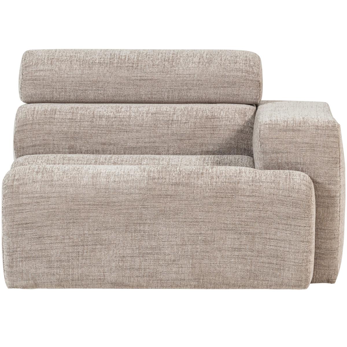 SOFAELEMENT Novi Naturfarben B: 113cm - Schwarz/Naturfarben, Design, Textil (113/86/109cm) - Livetastic