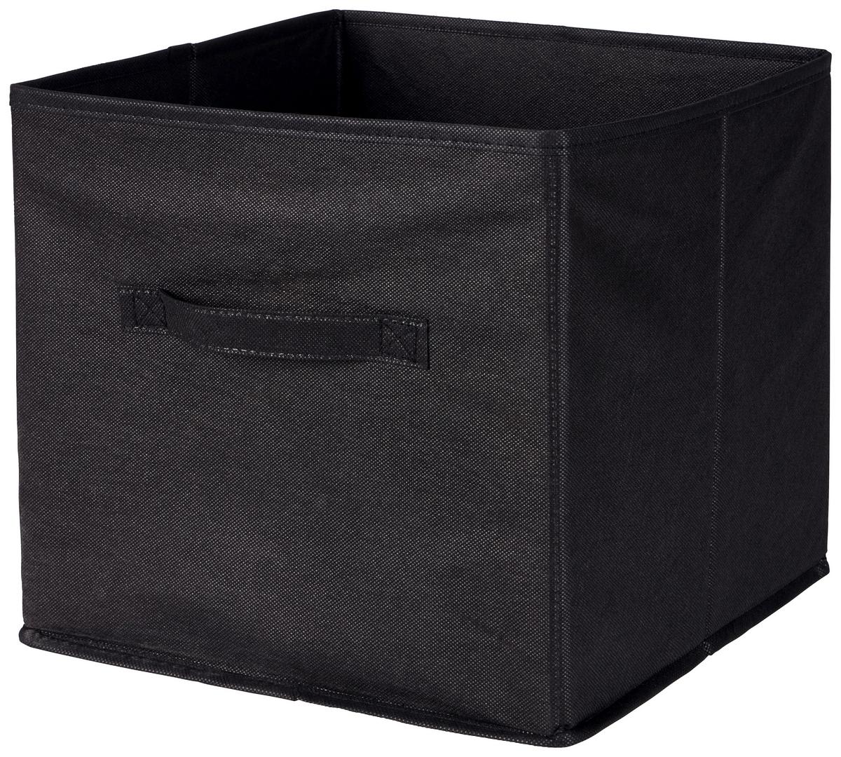 Faltbox Tanja - Schwarz, Basics, Karton/Textil (30/30/30cm) - Ondega