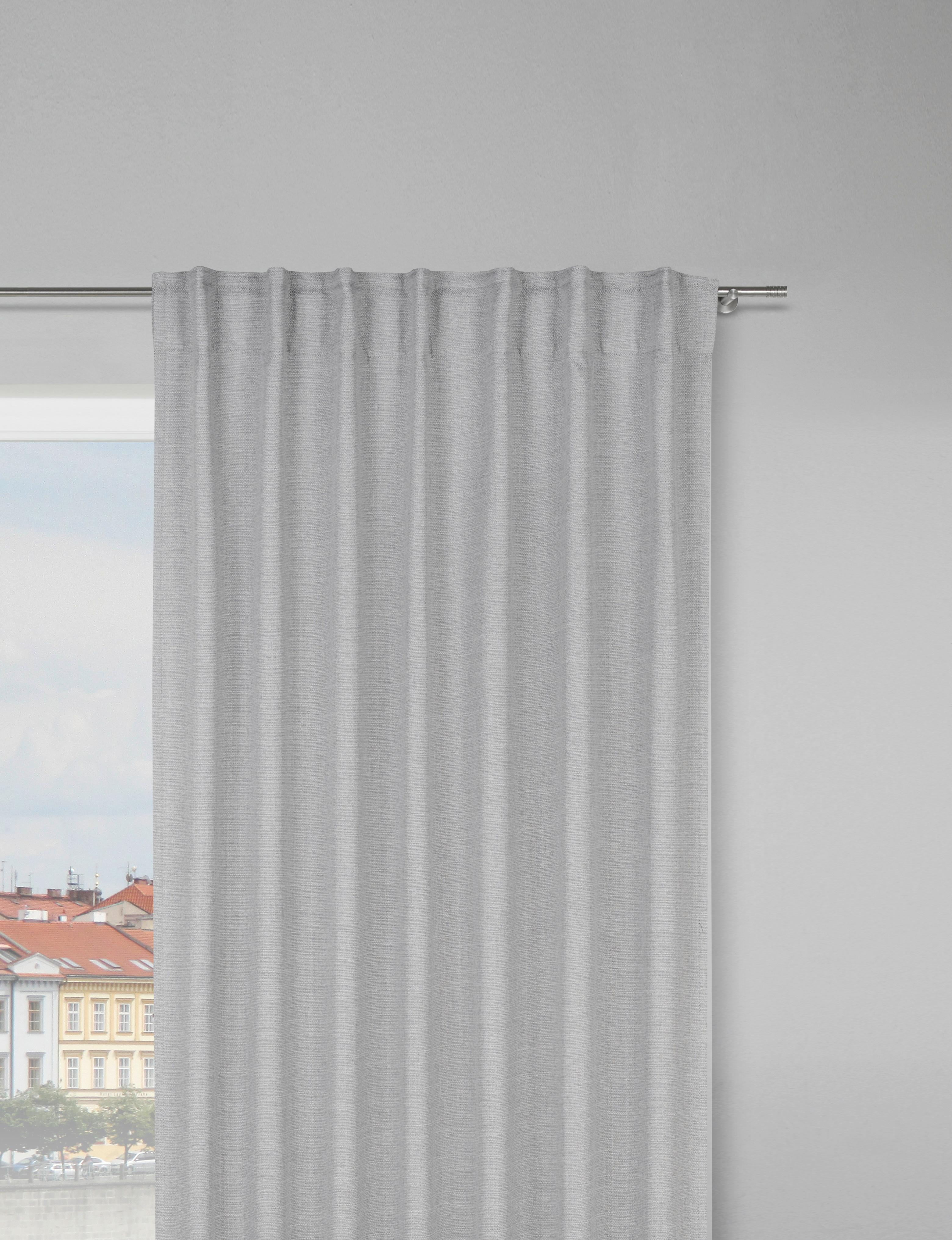 Termoizolační závěs Alfi, 135/255cm, světle šedá - světle šedá, Konvenční, textil (135/255cm) - Modern Living