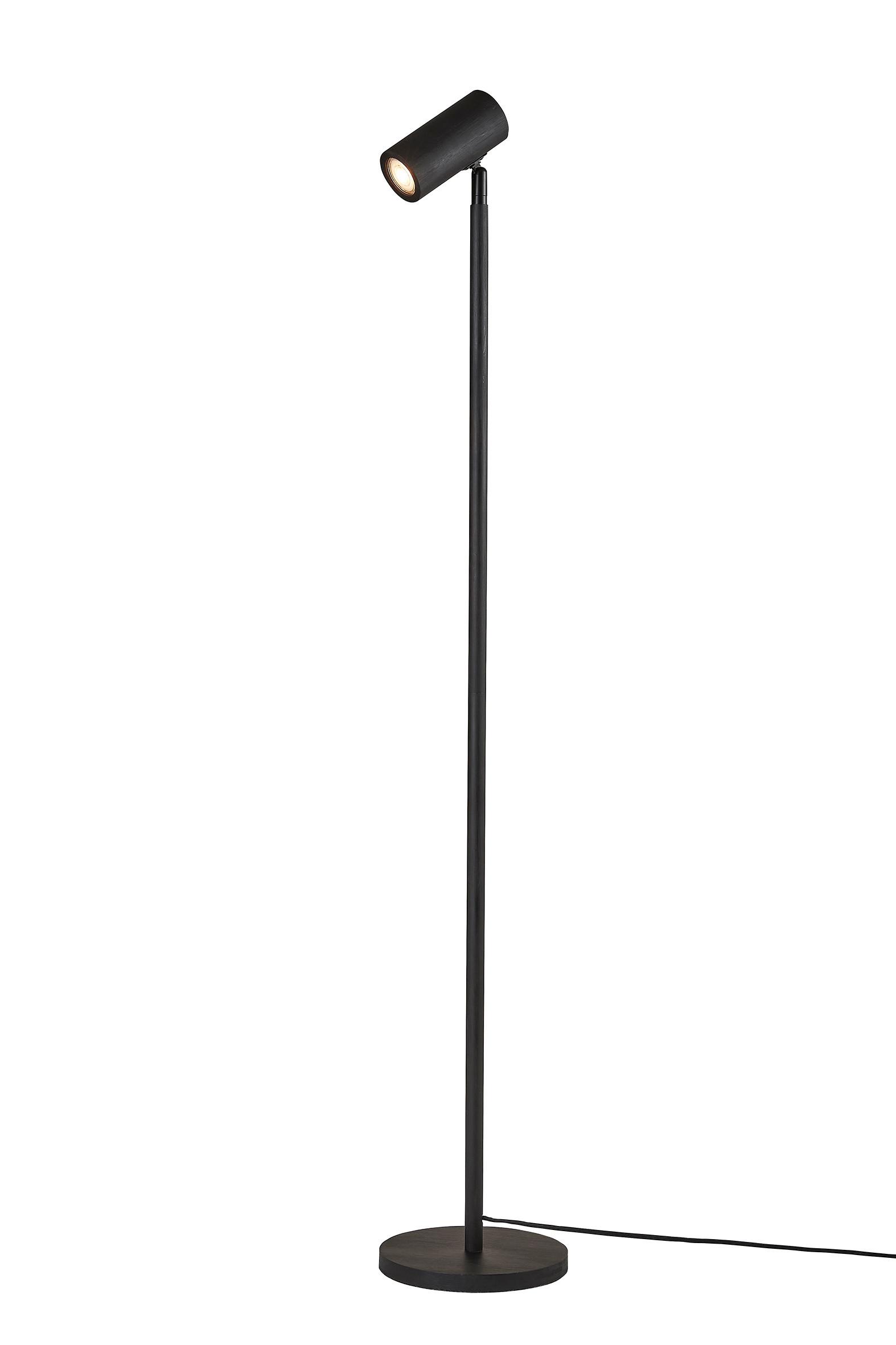 Stehleuchte Java - Schwarz, Basics, Naturmaterialien (25/25/141cm) - Good & Mojo