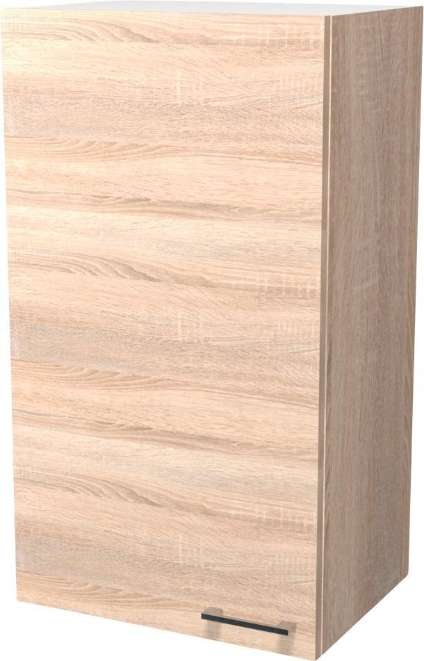 Küchenoberschrank Samoa B: 50 cm Eiche Dekor 1 Drehtür - Eichefarben/Weiß, KONVENTIONELL, Holz/Holzwerkstoff (50/89/32cm)