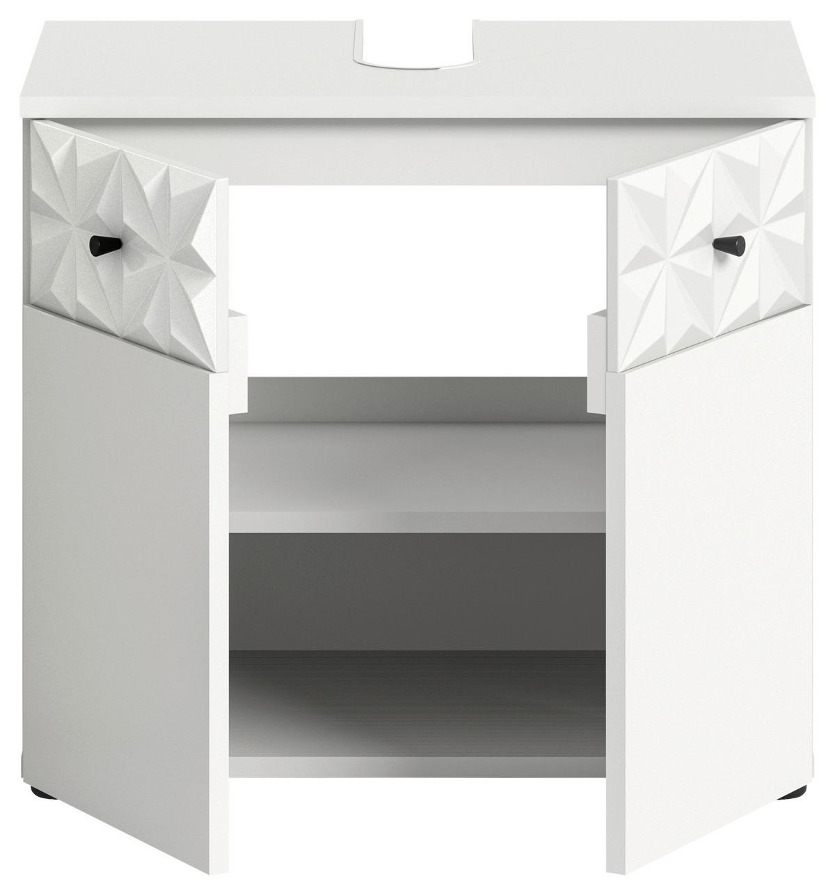 Waschbeckenunterschrank Prisma Weiß B: 60 Cm - Weiß, MODERN, Holzwerkstoff (60/54/37cm) - MID.YOU