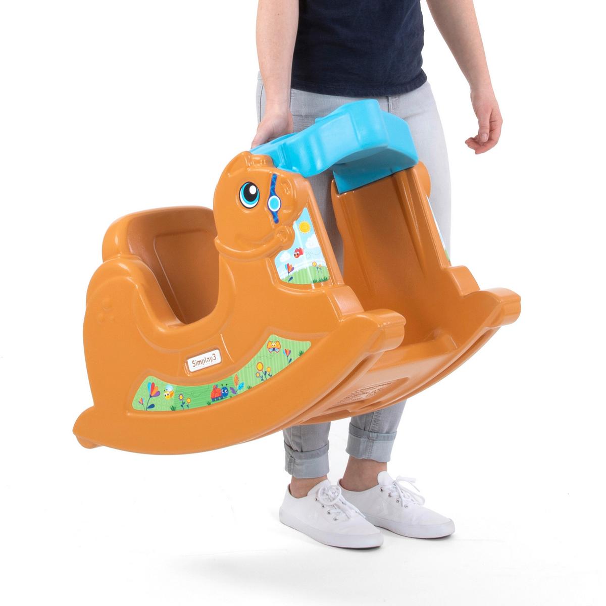 Schaukelpferd Simplay3 Ab 12 Monaten Mit Lehne - Multicolor/Braun, Basics, Kunststoff