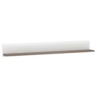 Wandboard Linate B: 150 cm Alpinweiss/Trüfel Eiche Dekor - Weiß Hochglanz/Trüffeleichefarben, MODERN, Holzwerkstoff (150/19,5/19,9cm)