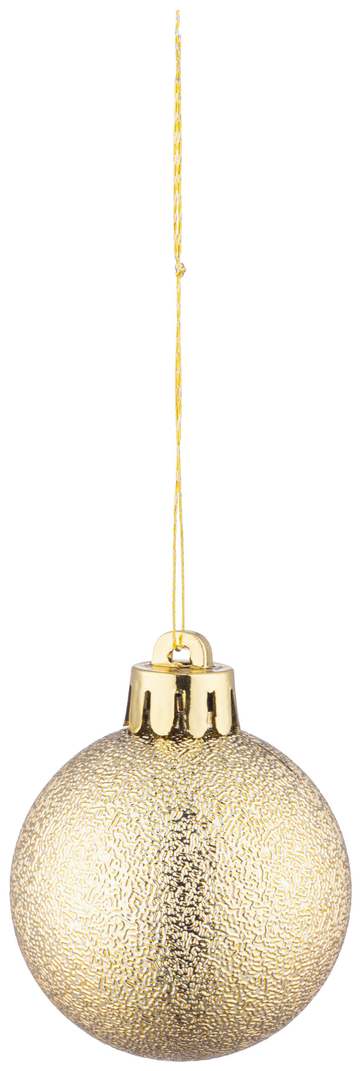 CHRISTBAUMKUGEL-SET Ena, Goldfarben, 90-teilig - Goldfarben, KONVENTIONELL, Kunststoff - Luca Bessoni
