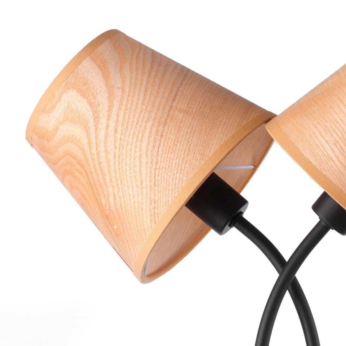 Wandleuchte 5067/ap2 - Eichefarben/Schwarz, KONVENTIONELL, Textil/Metall (39/20cm)