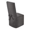 Stuhlhusse Anna Baumwolle Anthrazit Lbh: 50x48x110 Cm - Anthrazit, KONVENTIONELL, Textil - Ondega