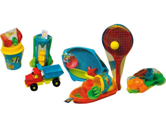 Sandspielzeug 7 Verschiedene Modelle - Blau/Gelb, KONVENTIONELL, Kunststoff Sandspielzeug 7 Verschiedene Modelle - Blau/Gelb, KONVENTIONELL, Kunststoff