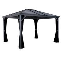 Pavillon Ventura 296x261x423cm wetterfest - Anthrazit, Basics, Metall (296/261/423cm)