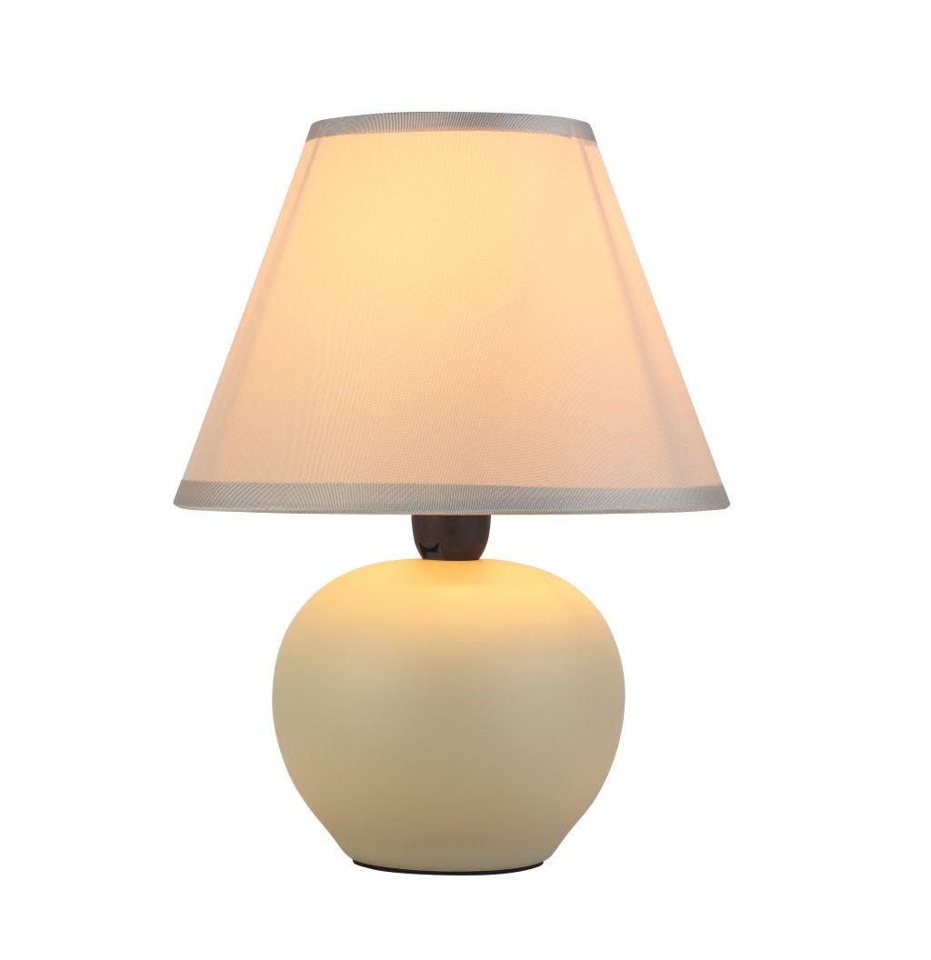 Tischlampe Cindy Taupe mit Schnurschalter - Taupe/Schwarz, ROMANTIK / LANDHAUS, Keramik/Kunststoff (18/24cm) - James Wood