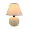 Tischlampe Cindy Taupe mit Schnurschalter - Taupe/Schwarz, ROMANTIK / LANDHAUS, Keramik/Kunststoff (18/24cm) - James Wood