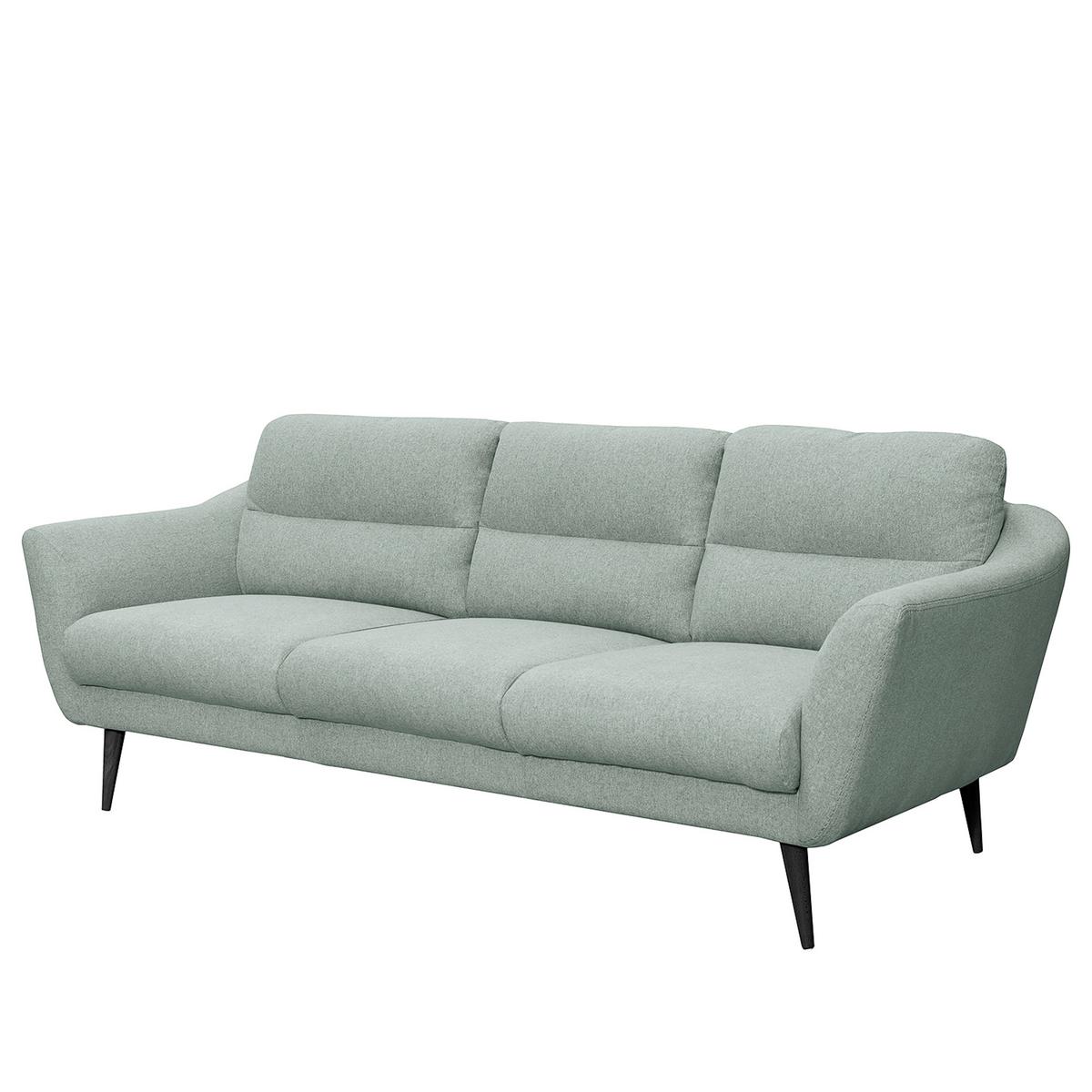 3-sitzer-sofa Tromso Hellblau B: 209 Cm - Schwarz/Hellblau, Design, Textil (209/87/88cm) - Livetastic