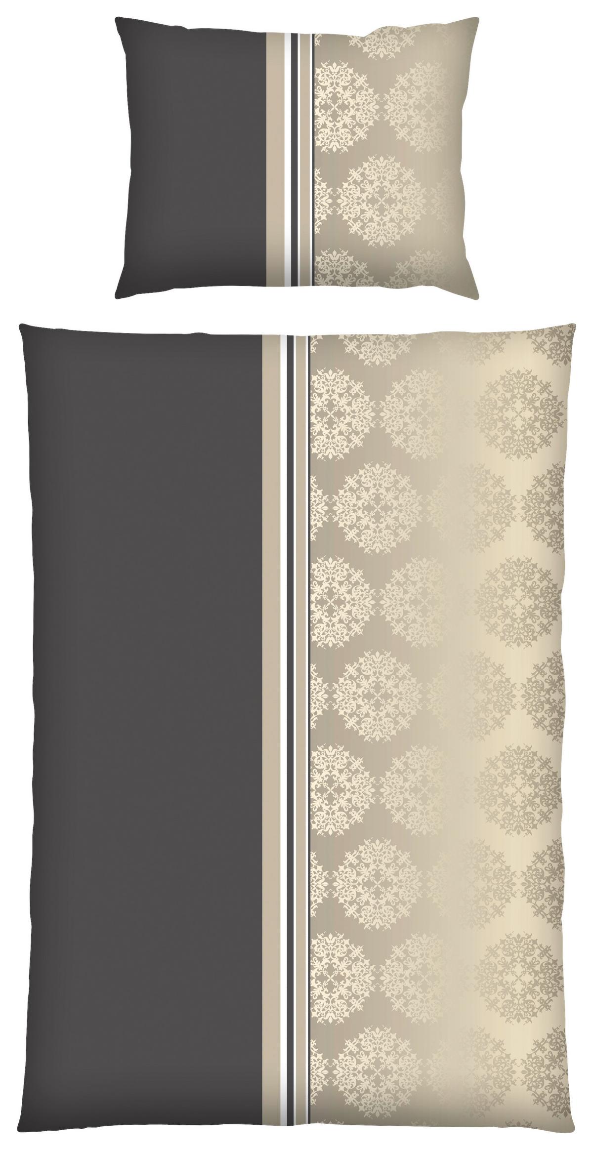 Bettwäsche Susi - Beige/Braun, KONVENTIONELL, Textil - Ondega