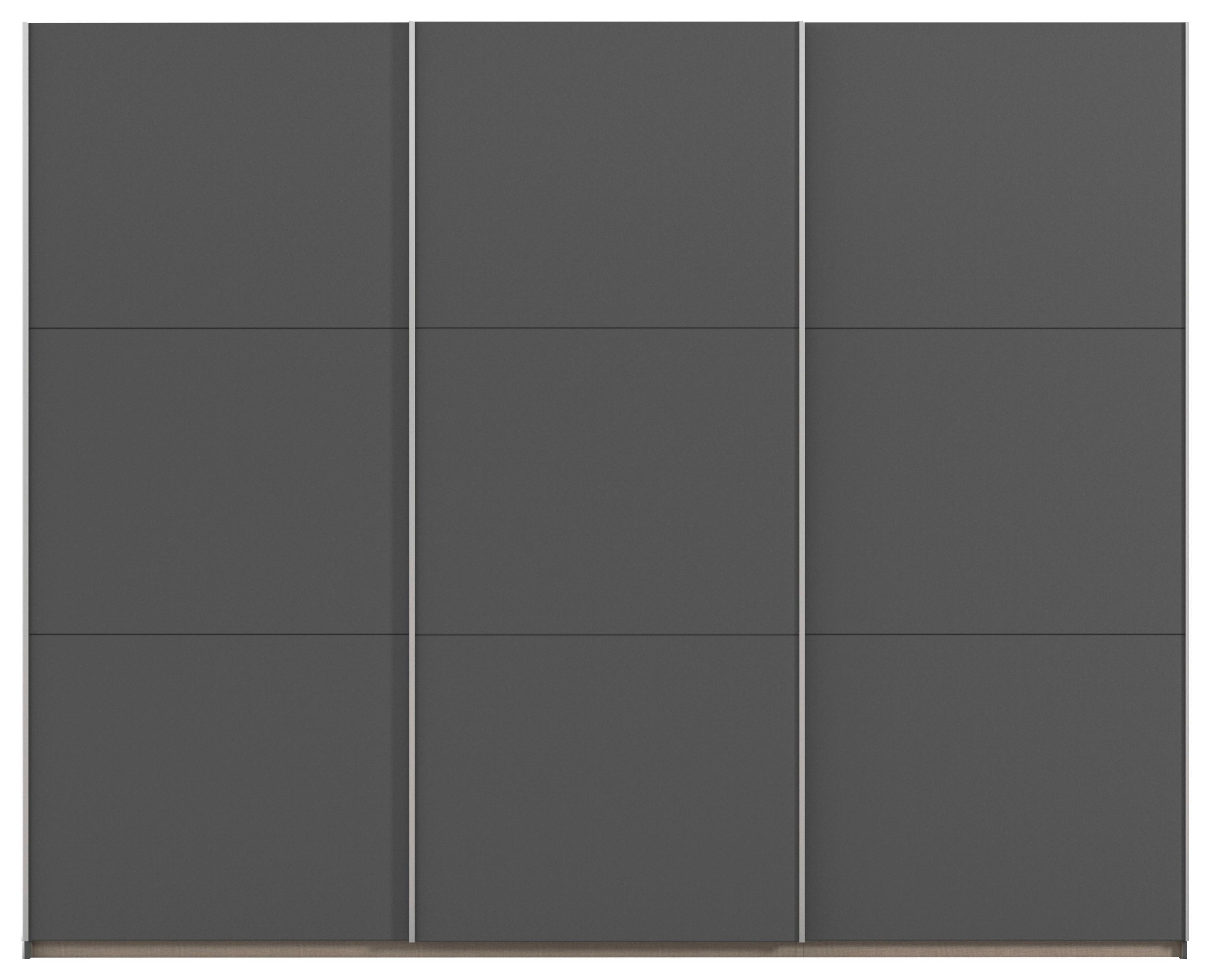 SCHWEBETÜRENSCHRANK Berny, Grau B: 261 cm - Grau, Trend, Holzwerkstoff (261/210/59cm)