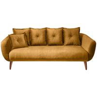 3-Sitzer-Sofa Baggio Gelb B: 236 cm - Gelb/Buchefarben, MODERN, Textil (236/94/103cm) - Livetastic