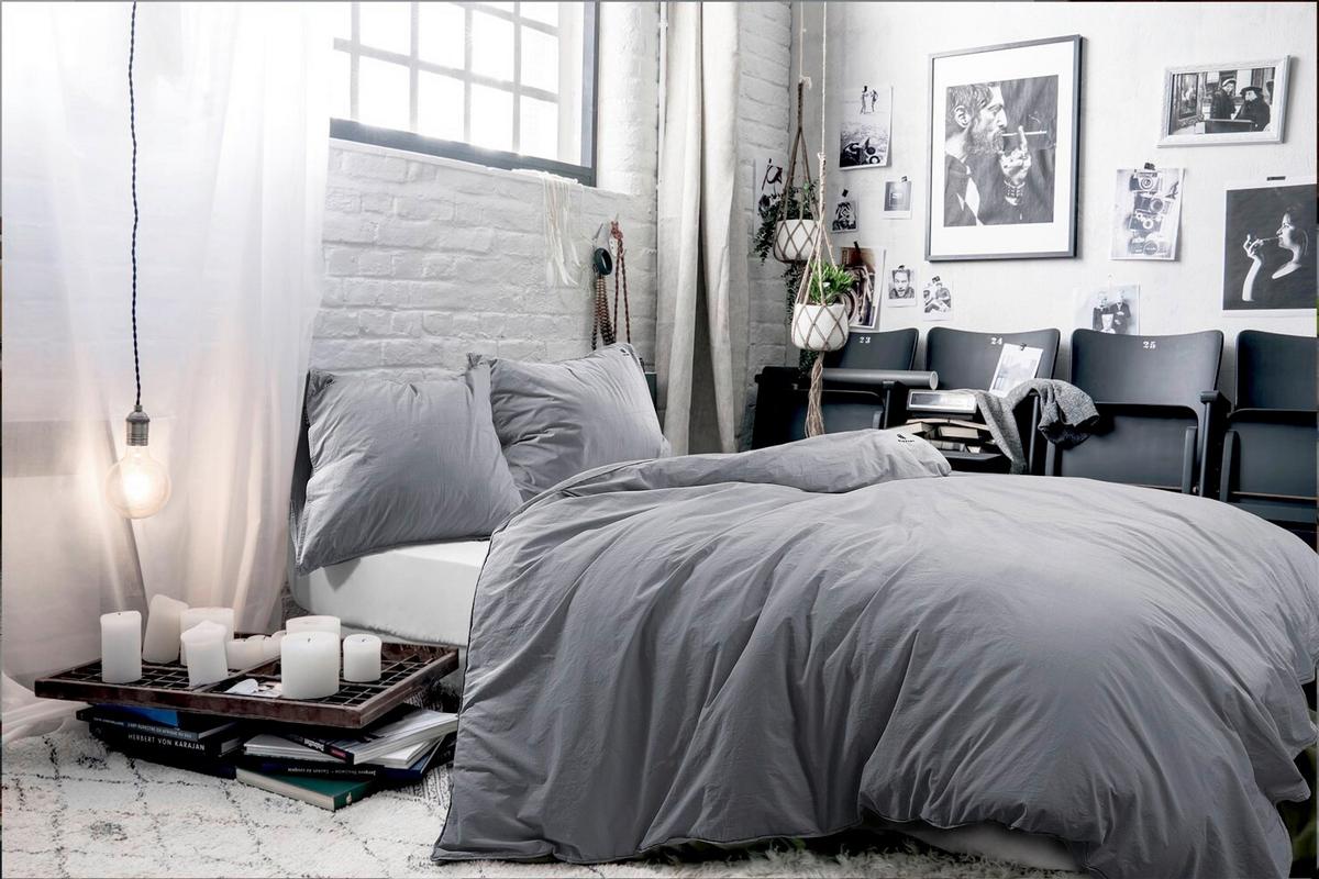 POSTEĽNÁ BIELIZEŇ BLCKOUTTexas125-DEBl/Gr135x200 - modrá/sivá, Basics, textil (135/200cm) - Kayoom