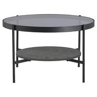 Couchtisch Ohio Schwarz D: 74 Cm - Schwarz, Design, Glas/Holzwerkstoff (73,5/42,5/73,5cm) - MID.YOU