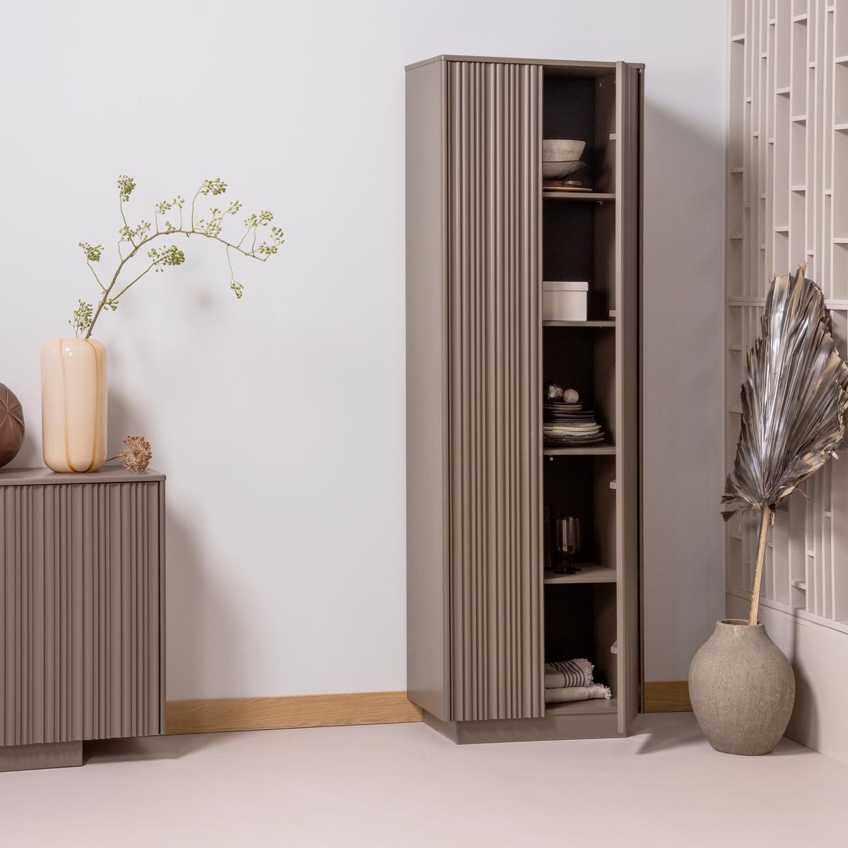 Garderobenschrank Nova Dunkelbraun B: 67 Cm - Dunkelbraun, Design, Holz (67/215/40cm) - Livetastic