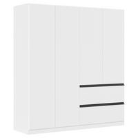 Drehtürenschrank Costa Weiß B: 181 cm - Weiß, MODERN, Holzwerkstoff (181/197/54cm) - Rauch Möbel