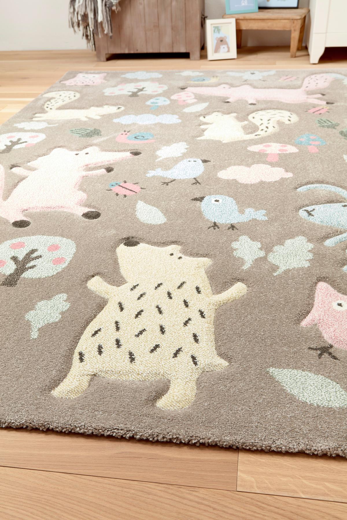 Kinderteppich Forest - Taupe, Trend, Textil (133/200cm) - Sigikid