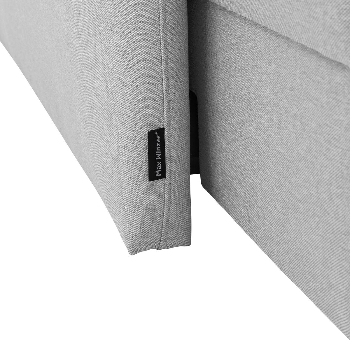 Recamiere Tobi L: 154cm Links Hellgrau mit Bettkasten - Hellgrau, Design, Textil (154/86/93cm) - Max Winzer