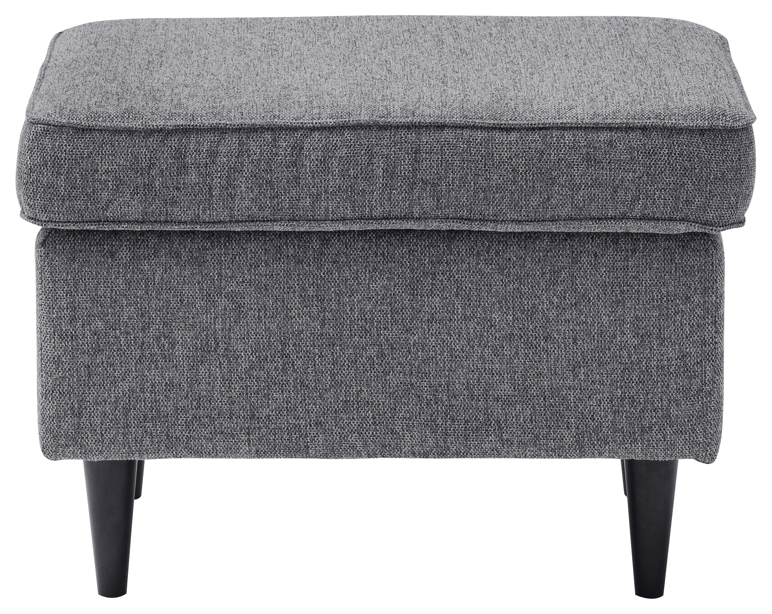 Hocker Oskar - Anthrazit/Schwarz, Basics, Holzwerkstoff/Textil (63/43/42cm) - MID.YOU