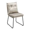 Stolička zo zamatu Bono - sivohnedá - čierna/taupe, Modern, kov/drevo (44/90/58cm) - P & B