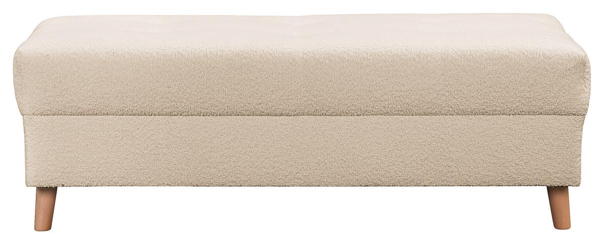 Ecksofa Ariella Weiß S: 161x231 cm - Naturfarben/Weiß, Design, Textil (161/231cm) - Livetastic