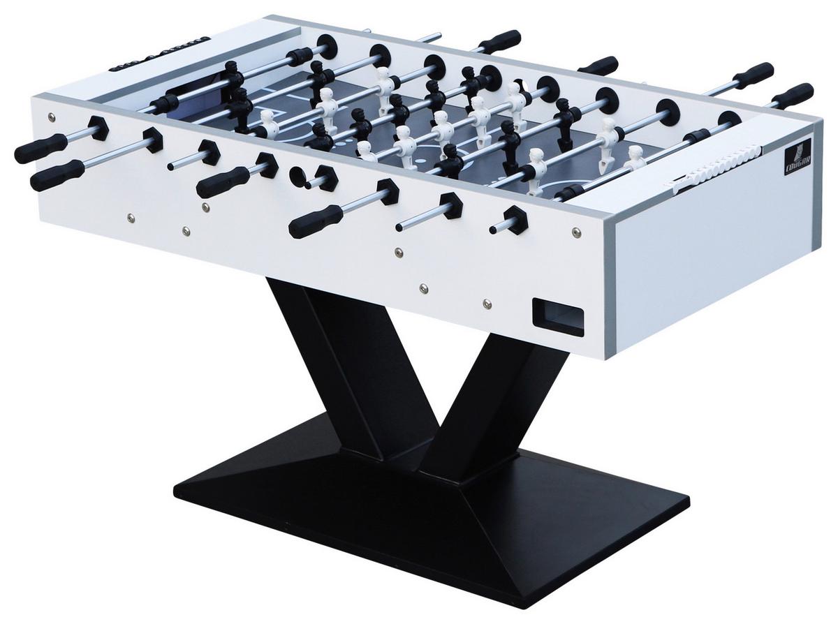 Tischfußball Worldcup Premium Pro Holz/Metall Schwarz/Weiß - Schwarz/Weiß, KONVENTIONELL, Holz/Metall (76/90/144cm) - Ambia Garden