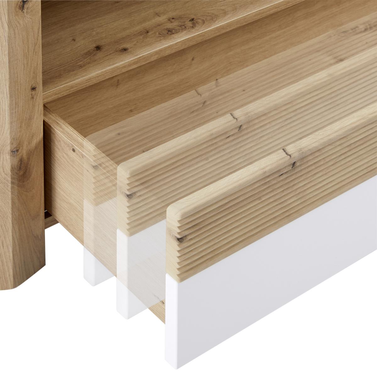 KONFERENČNÝ STOLÍK KASHMIR NEW - biela/farba duba, Modern, kompozitné drevo (100/50/69cm) - James Wood