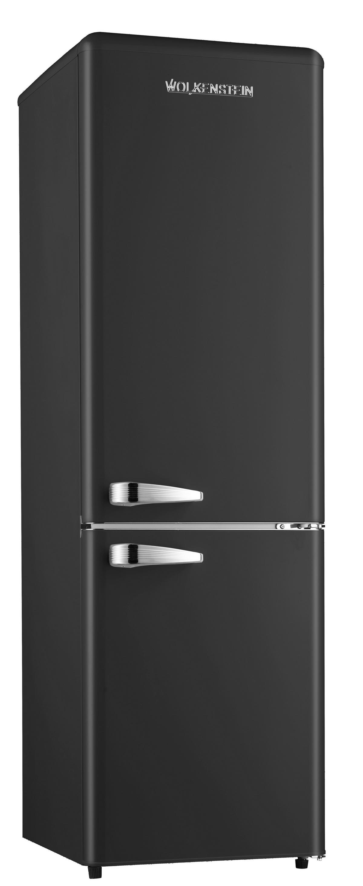 Kühl-Gefrierkombination Schwarz 69+180 L - Schwarz, Basics, Kunststoff/Metall (54,60/177,50/62,60cm) - Wolkenstein