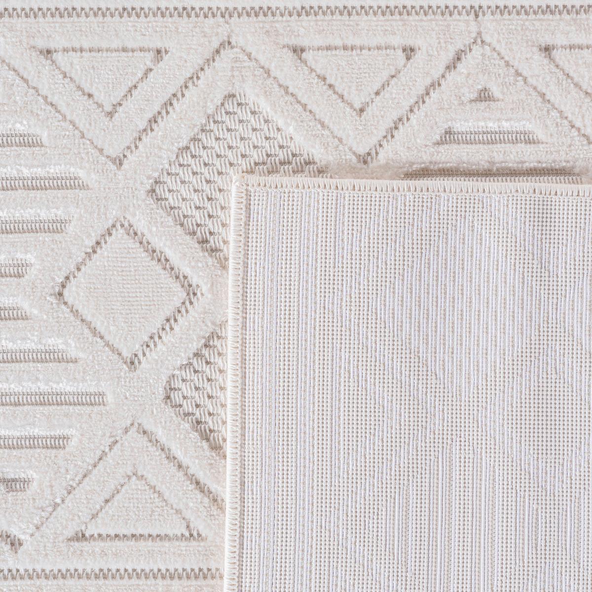 Flachwebteppich, Creme, F:4mm Doha - Creme, Basics, Textil (80/150cm)