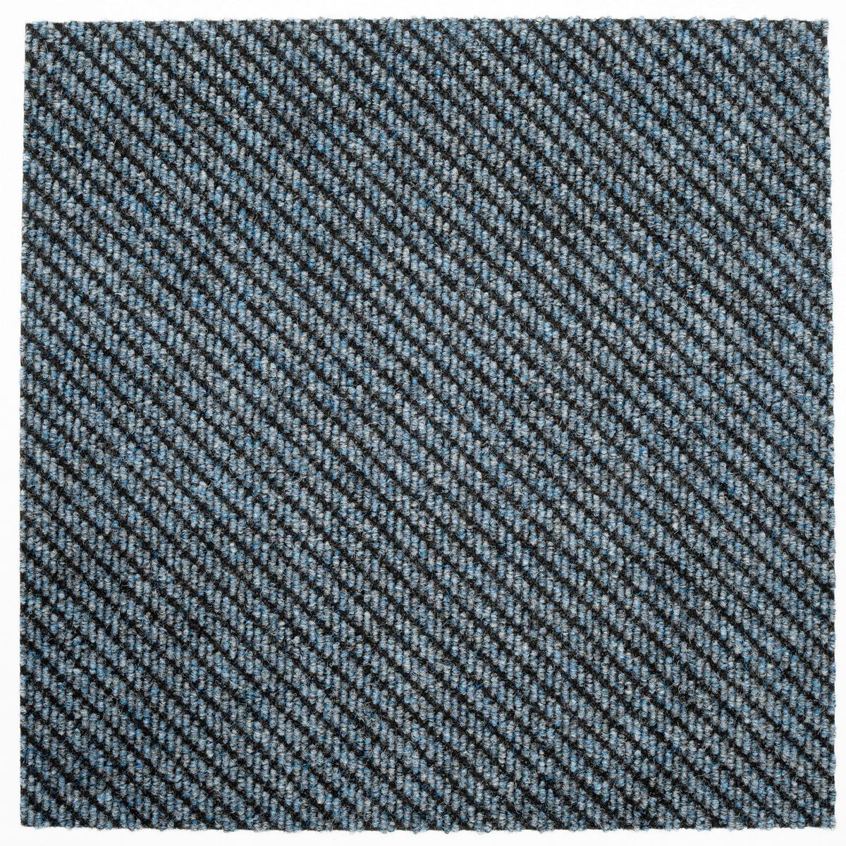 Teppichfliese Graublau Centaur 50x50 cm Florhöhe 4 mm - Graublau, Basics, Textil (50/50cm)