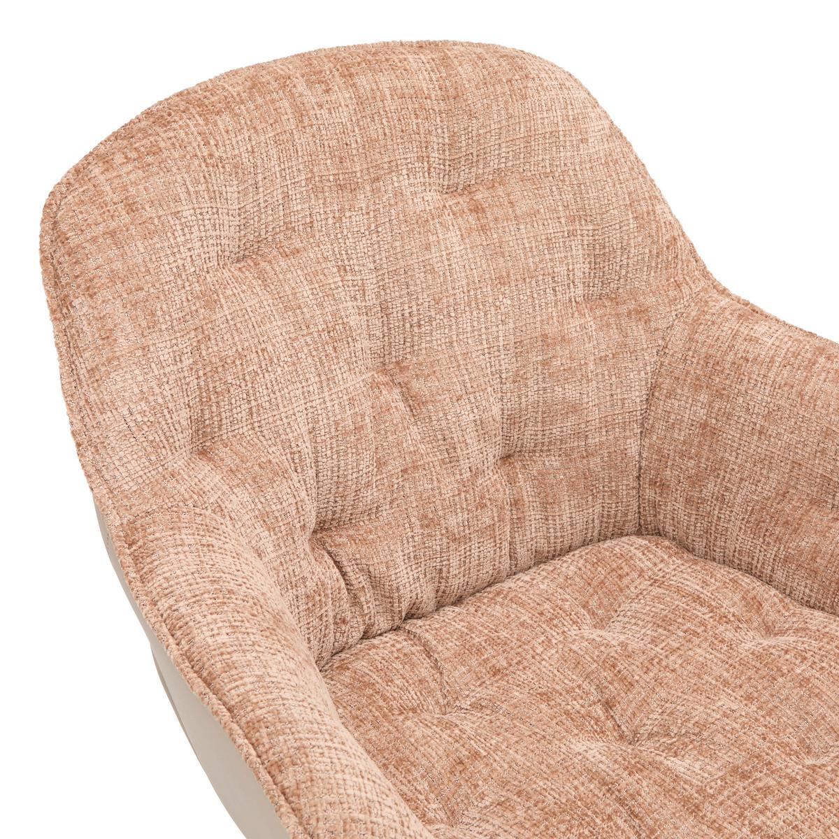 Stolička s podrúčkami EILEEN hnedá/sivá/béžová - hnedá/sivá, Modern, kov/textil (62/85/62cm) - Mömax