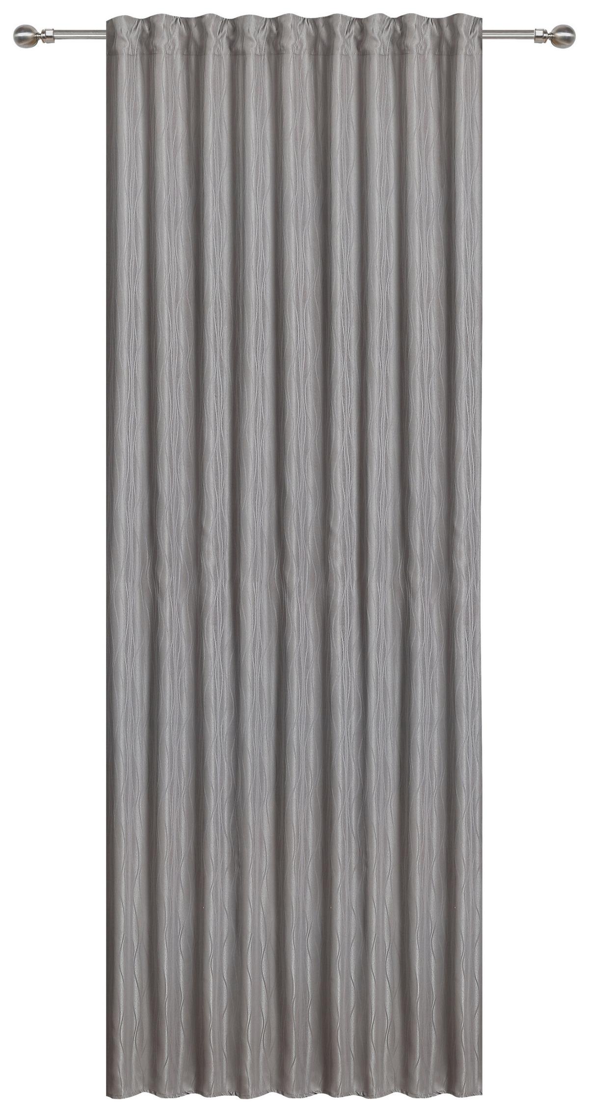 Vorhang mit Band Vroni 140x245 cm Silberfarben - Silberfarben, ROMANTIK / LANDHAUS, Textil (140/245cm) - James Wood