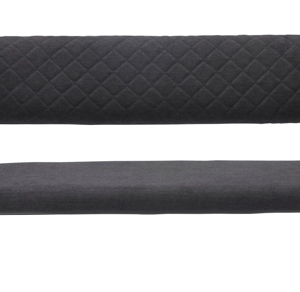 Sitzbank mit Lehne Gepolstert Anthrazit Porto B: 140 cm - Anthrazit/Schwarz, MODERN, Textil/Metall (140l) - MID.YOU
