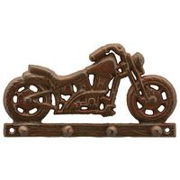 LIŠTA S HÁČKY MOTORBIKE - hnědá, Romantický / Rustikální, kov (20/11/4cm) - Mömax