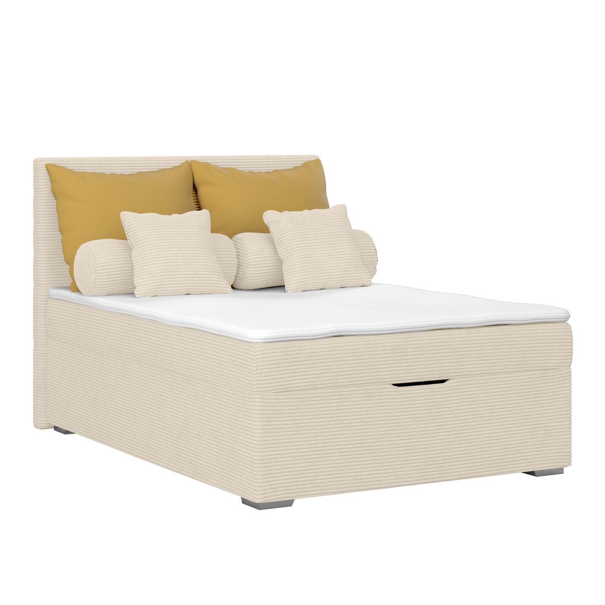 Kárpitozott Ágy Adria 140/200cm - Pezsgő, Konventionell, textil/fa (140/200cm)