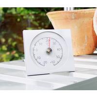 Außenthermometer analog witterungsbeständig - Alufarben, Basics, Metall (8/8/4cm)