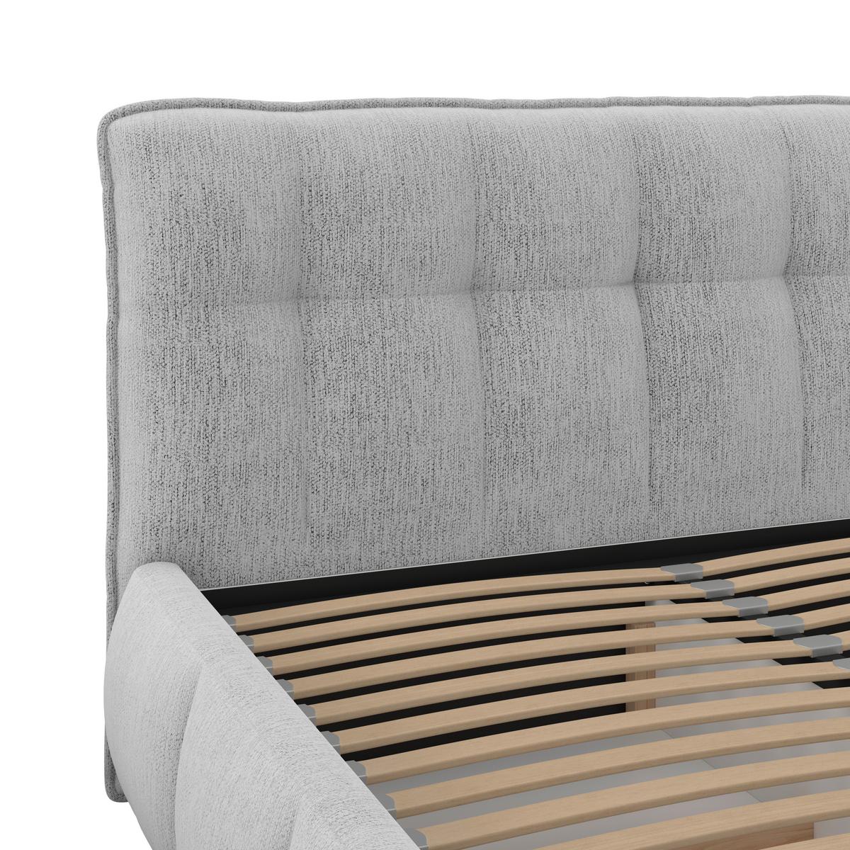 Polsterbett Limo Hellgrau 140x200 cm - Hellgrau/Schwarz, KONVENTIONELL, Holz/Holzwerkstoff (140/200cm) - James Wood