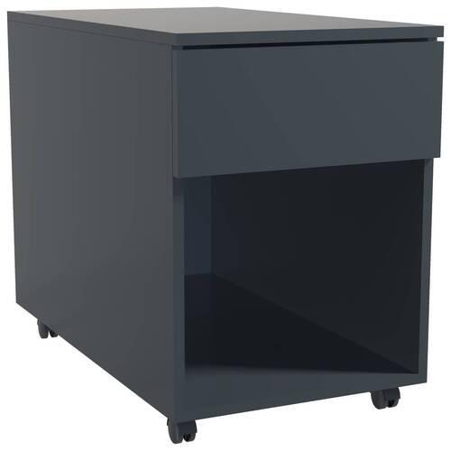 Rollcontainer Anthrazit Dalrosa 39x55x70 cm - Anthrazit, MODERN, Holzwerkstoff/Kunststoff (39/55/70cm) - MID.YOU