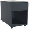 Rollcontainer Anthrazit Dalrosa 39x55x70 cm - Anthrazit, MODERN, Holzwerkstoff/Kunststoff (39/55/70cm) - MID.YOU