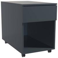 Rollcontainer Anthrazit Dalrosa 39x55x70 Cm - Anthrazit, MODERN, Holzwerkstoff/Kunststoff (39/55/70cm) - MID.YOU